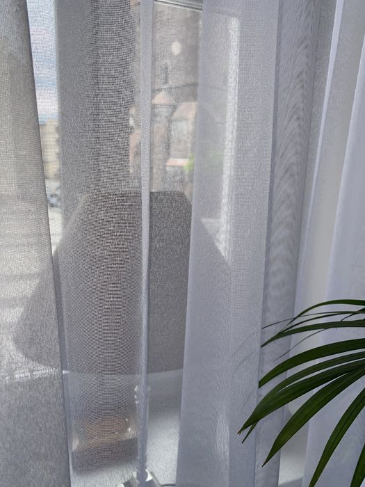 Firanki 2 szt. nowe 290 cm x 400 cm śnieżnobiałe 2 sztuki