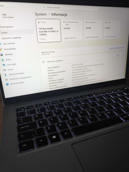 Laptop Dell Latitude 5420 Nvme 1TB 32GB Ram Bardzo mocny