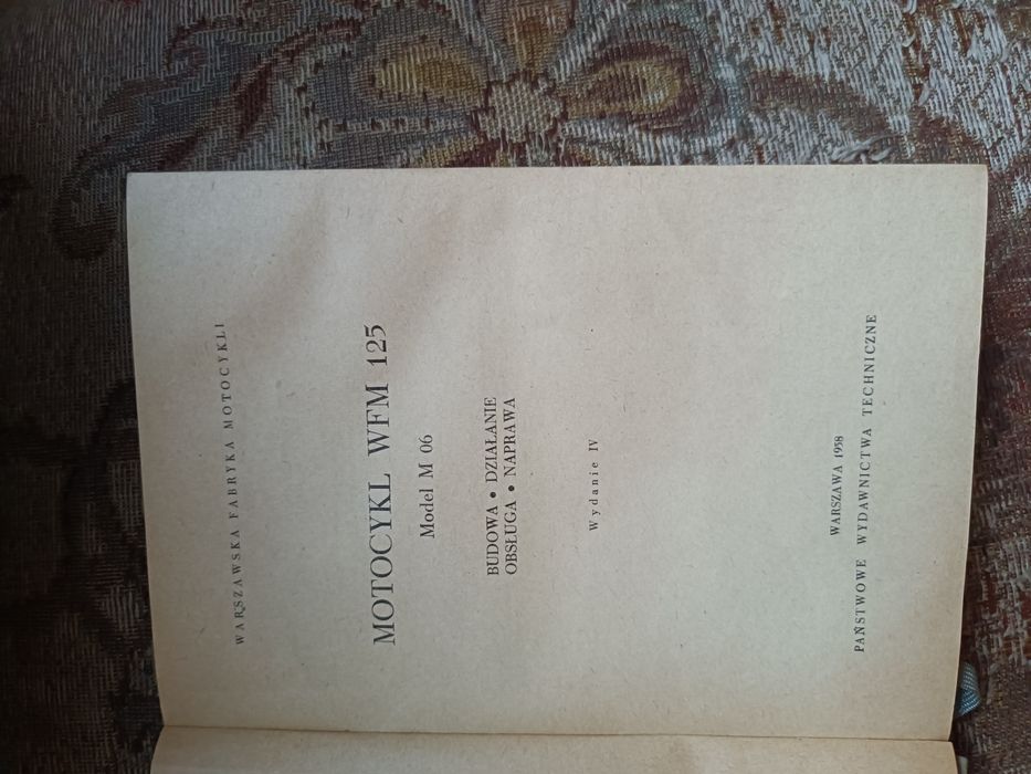 Motocykl WFM 125 instrukcja