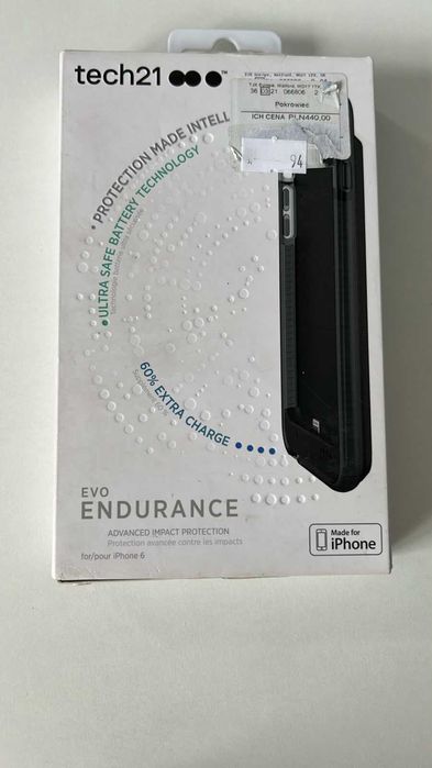 Etui z baterią Tech21 Evo Endurance iPhone 6 / 6s | 1800 mAh | Komplet lp94
