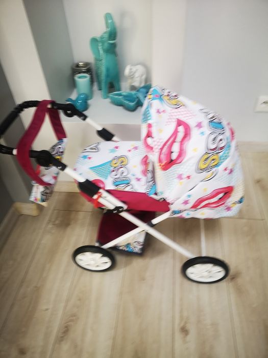 Wózek dla Lalek Dziewczynek Regulowana Rączka