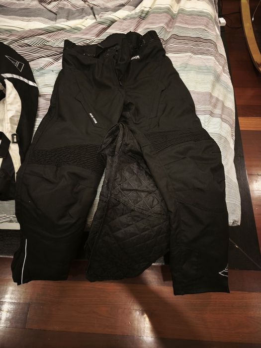 Casaco e calças inverno motociclista