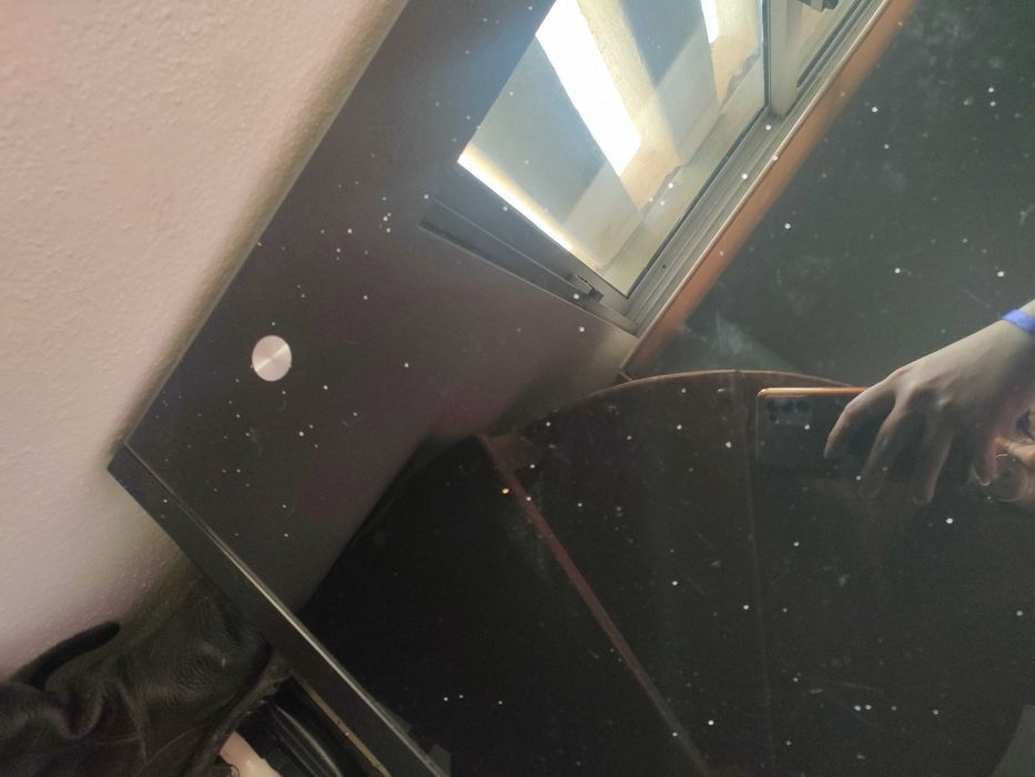 Secretaria tampo de vidro