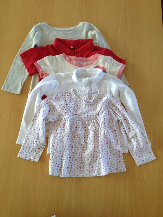 Lote 5 camisolas de menina 2-3 anos (Portes incluídos)