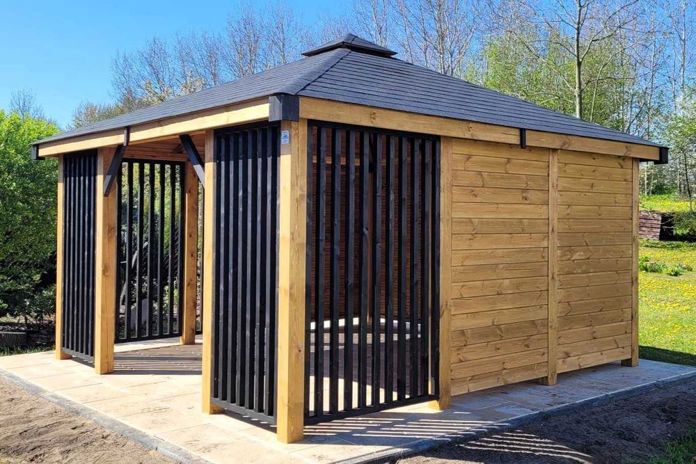 • • • • Altana ogrodowa • • • • NOEMI V 6x4 m lamele DREWNOTRIK