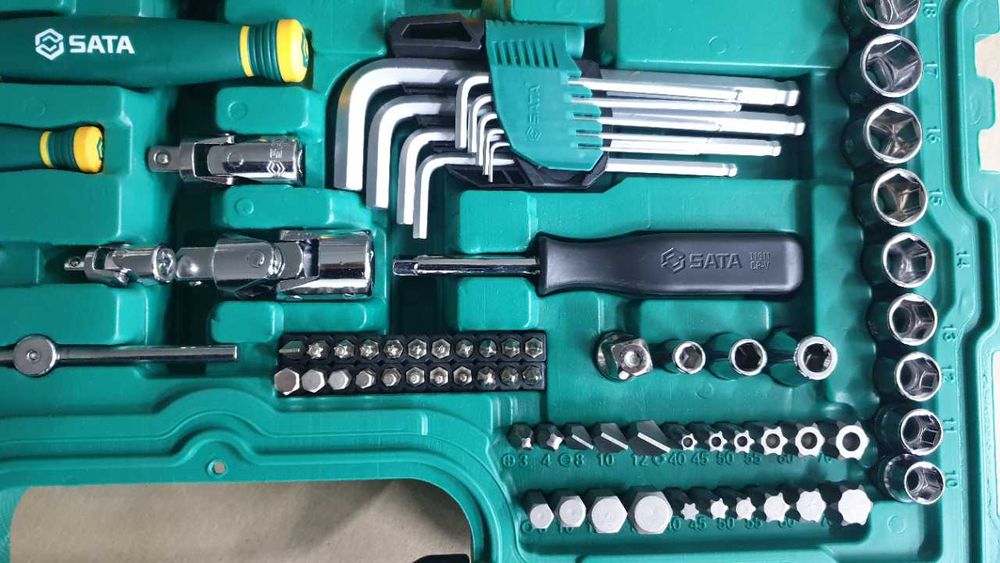 Conjunto de Ferramentas de 180 peças de 1/4”, 3/8”, 1/2”