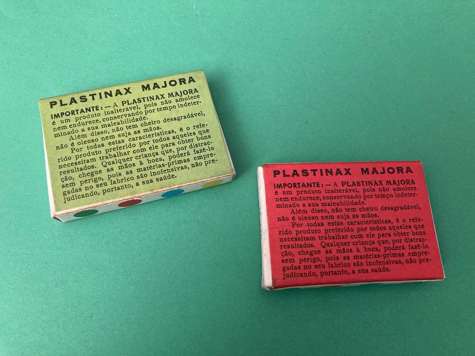 Caixas de Plasticina Plastimax da marca Majora Anos 70