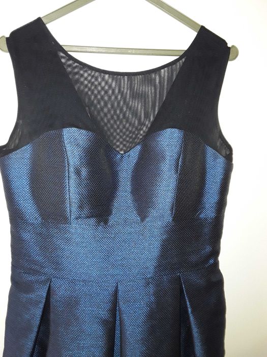 Vestido de cerimónia  azul marinho brilhante