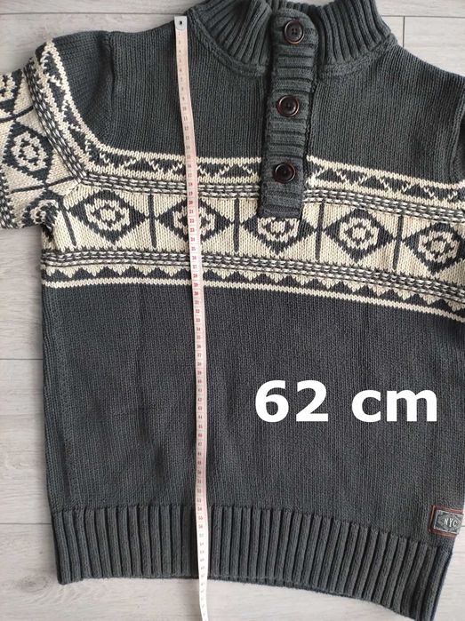 Męski Sweter Hilfiger Denim z Norweskim Wzorem - Rozmiar L