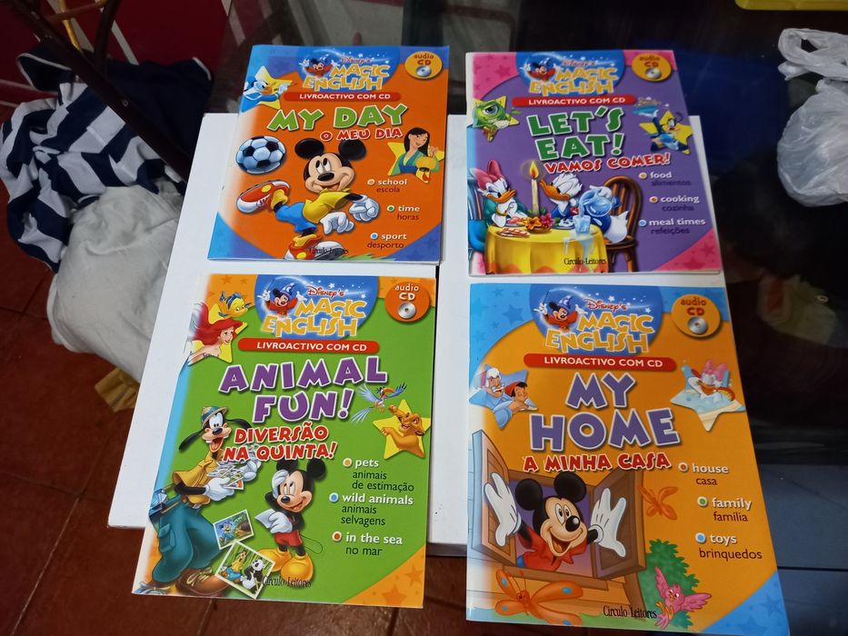 Conjunto de 4 Cds Livro Magic English