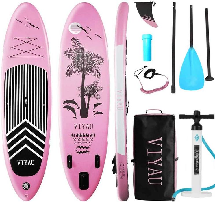 OKAZJA Deska SUP do pływania róż 320x81x15cm 150kg GWARANCJA