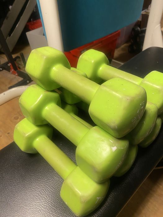Hantelki żeliwne ogumowane 3 kg