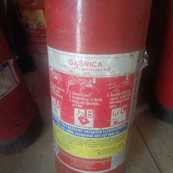 Gaśnice proszkowe puste do zalegalizowania