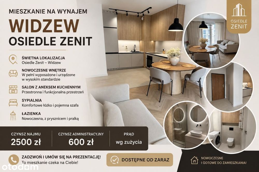 Nowe mieszkanie do wynajęcia z balkonem i windą na osiedlu Zenit.
