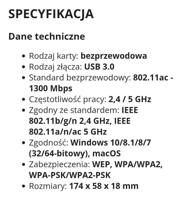 Karta sieciowa USB TP-LINK Archer T3U Plus