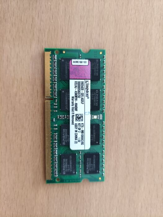 Kość pamięć RAM DDR3 SO-DIMM Kingston 4 GB 1600 MHz PC3-12800