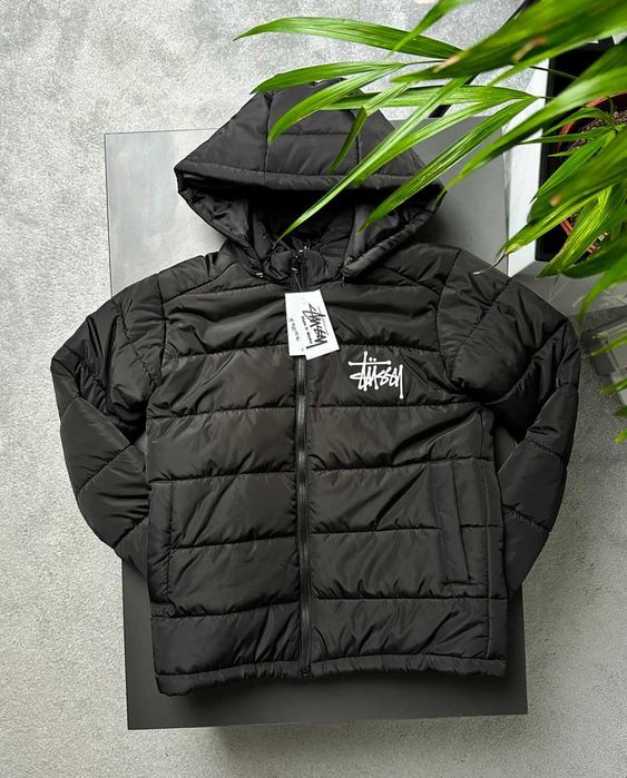 Черная куртка Стусси - Новий Пуховик Stussy (S M L XL XXL)