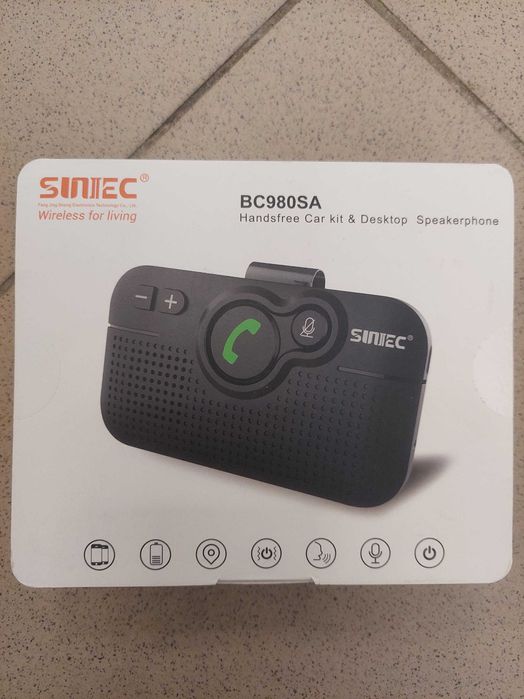 Zestaw głośnomówiący Siri Google Assistant 2 telefony Siniec BC980SA