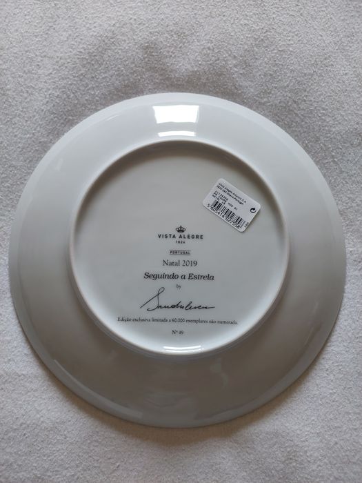 Prato "Coleção Natal " Vista Alegre, Ano 2019