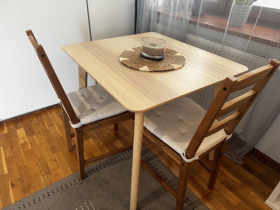 Stół Lisabo Ikea lite drewno stan idealny Jesion Solidny