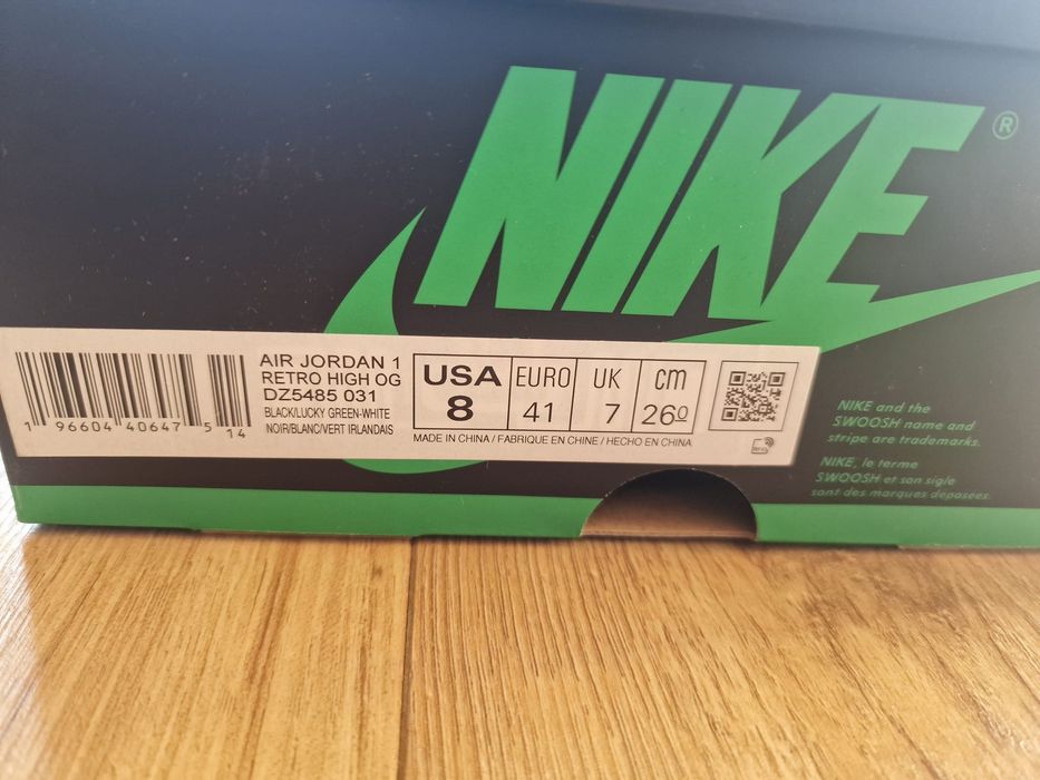 Nike Air Jordan 1 Retro High Lucky Green r.41