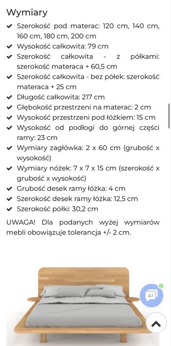 Łóżko lewitujace Scandica JAPANDIC 160x200 stan bardzo dobry