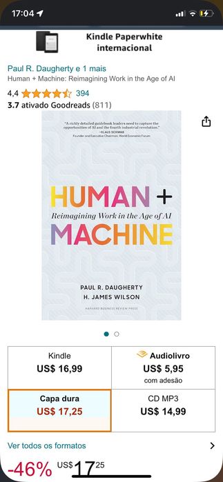 Livro “ Human + Machine”64738021845507121