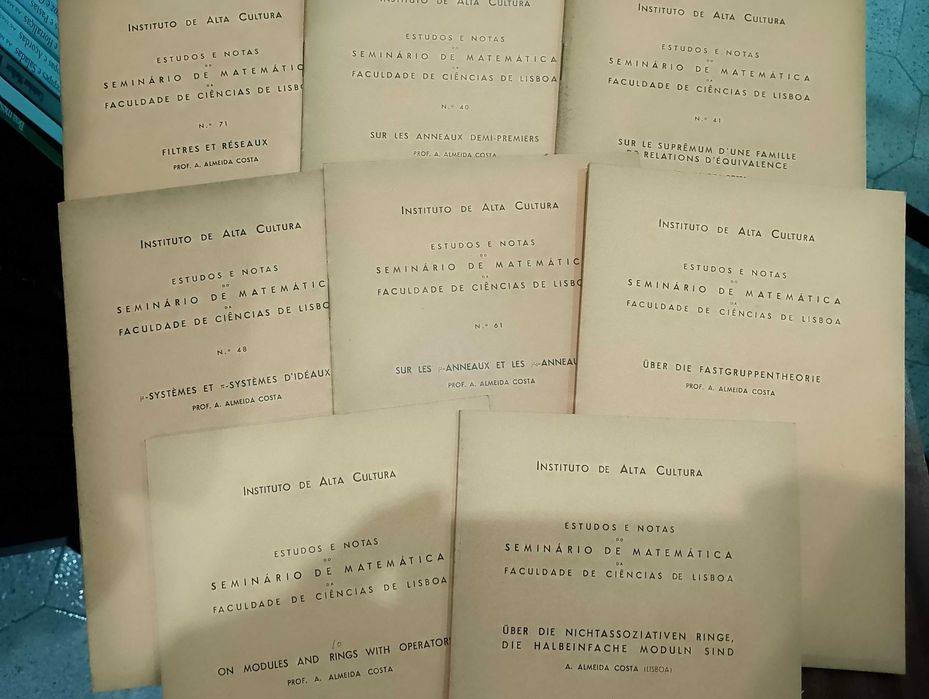 Seminário Matemática Faculdade Ciências de Lisboa 1954/62, 59 unidades