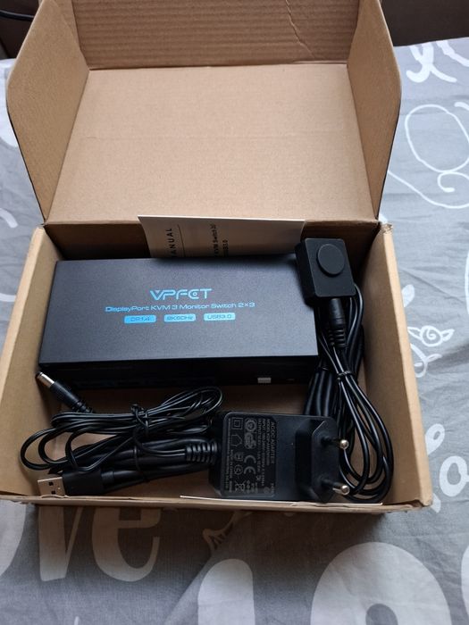 Свич Kvm переключатель display port  vpfet vp-sw233