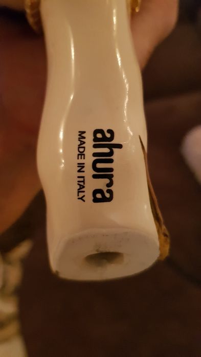 Керамическая собака ,позолота + камни Swarowski.