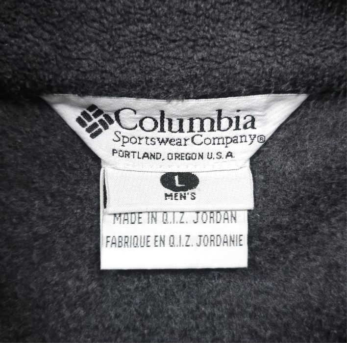 Columbia Full Zip Fleece Jacket Charcoal Men's L (XM6387)