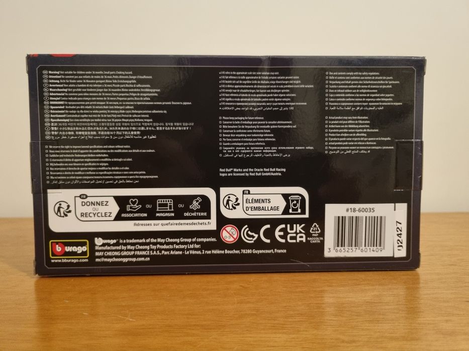 Bburago - Set 2 carros corrida Fórmula 1 Red Bull Racing RB19