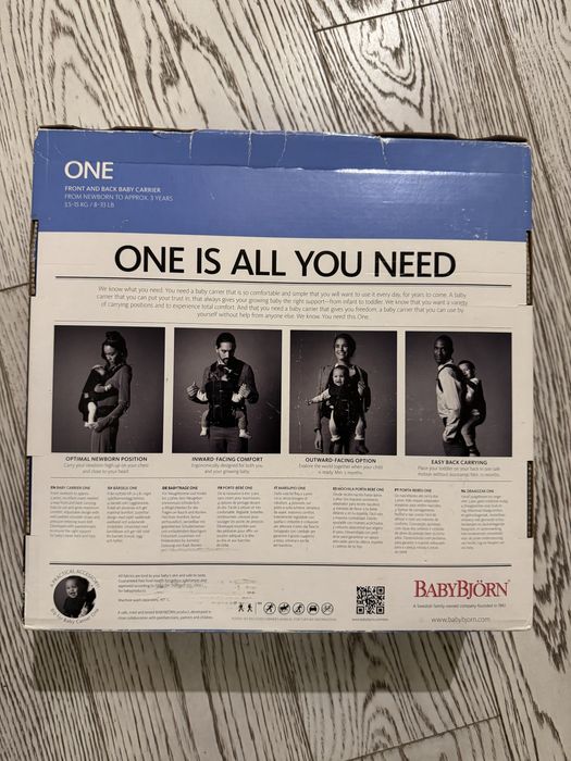 Переноска BabyBjörn ONE — оригинал, отличное состояние