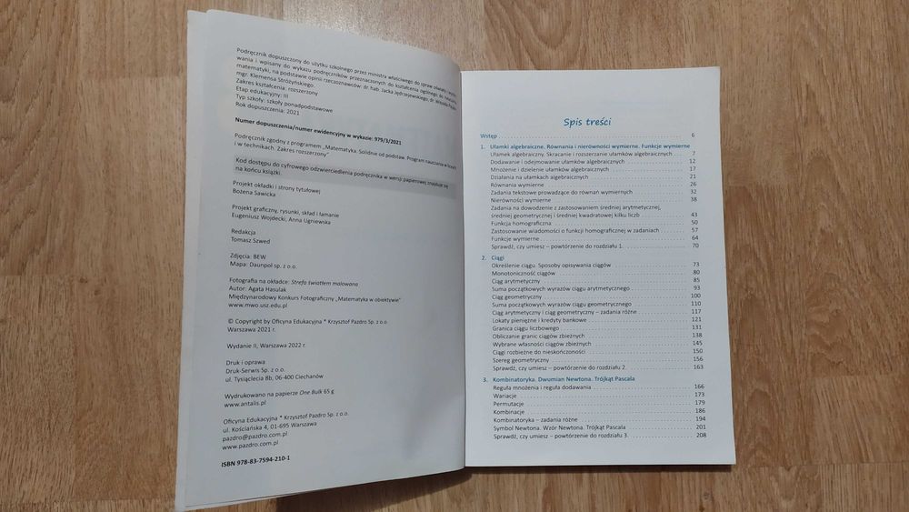 Matematyka 3 podręcznik zakres rozszerzony Pazdro