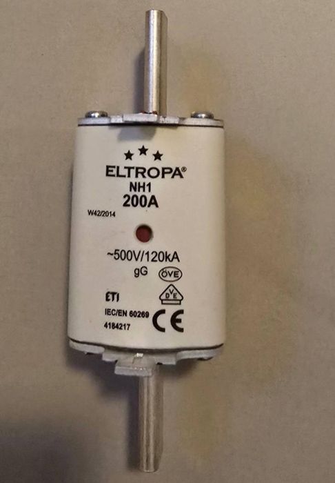 Wkładki topikowe bezpiecznikowe  NH1 200A
