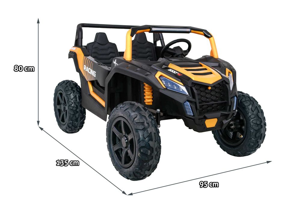 Buggy ATV Strong Racing dla 2 dzieci Złoty Pompowane koła 24V