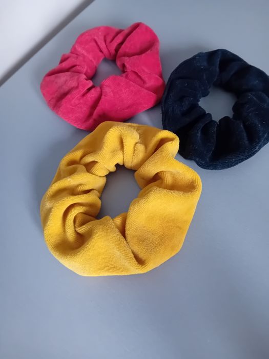 Welurowa Aksamitna gumka owijka do włosów duża scrunchie
