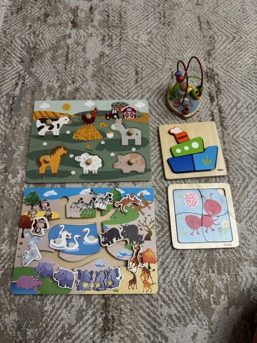 Деревяні розвиваючи ігри від 12-18 міс