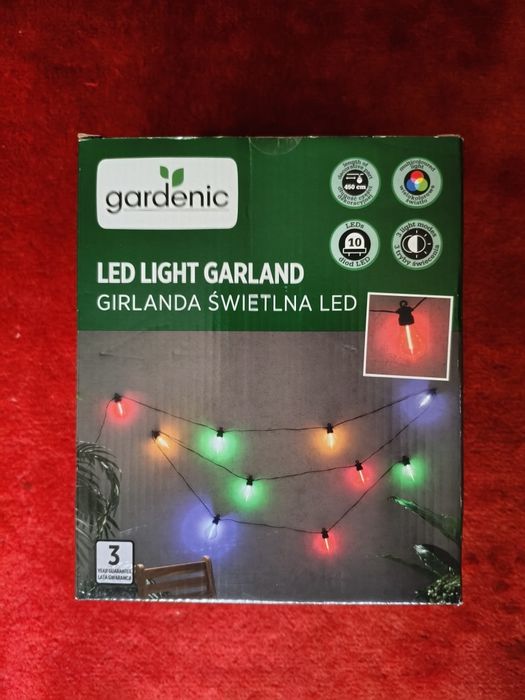 Girlanda świetlna LED Gardenic 450 cm – Kolorowa / 10 LED