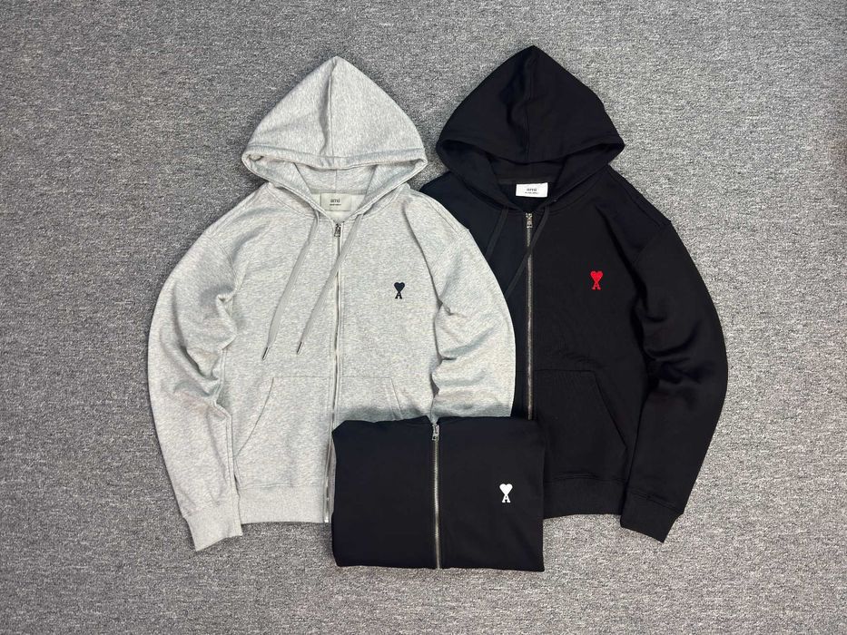 Зіп-худі AMI Paris на блискавці унісекс зип-худи амі париж ами кофта