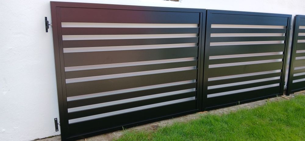 Brama wjazdowa 4 m aluminum +furtka 1m