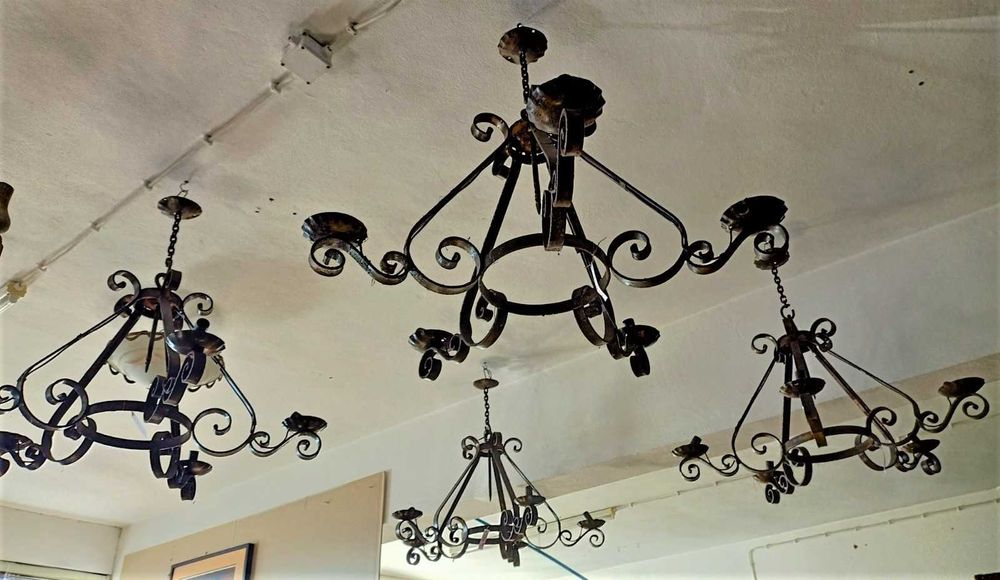 Candeeiros Ferro 5 Lâmpadas