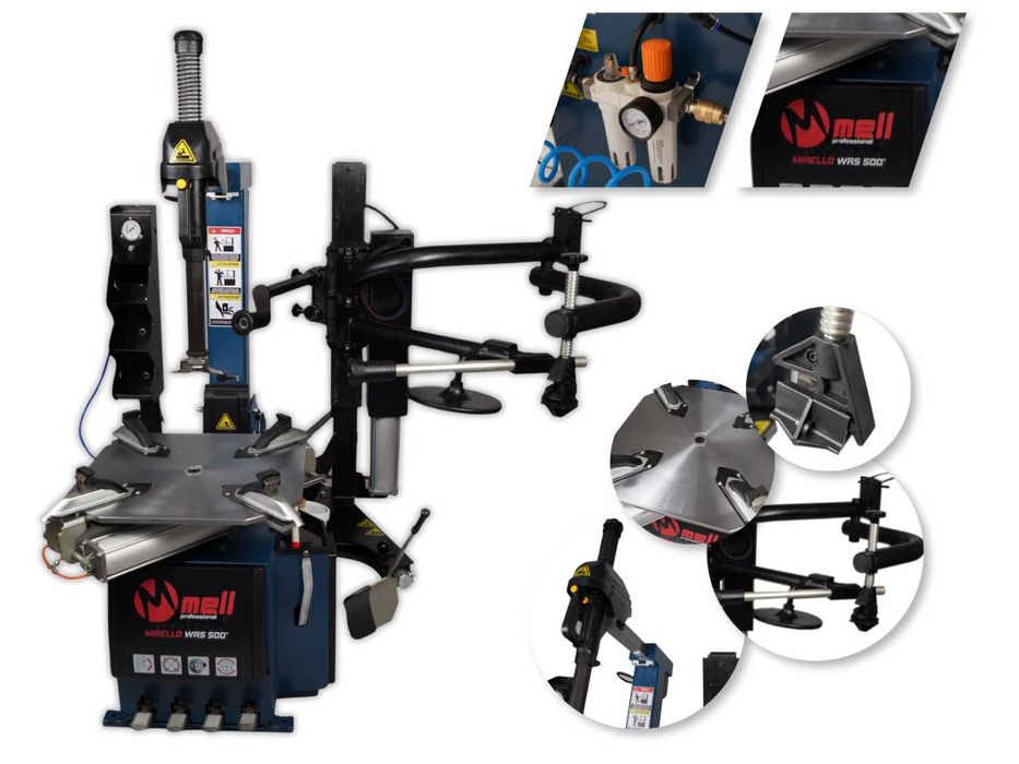 Montażownica do opon kół Automatyczna MELL WRS 500+ 2-biegowa 26″ + ramię Run Flat MELL PRO