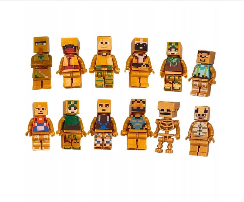 Klocki Ludziki Figurki Zestaw Minecraft plus akcesoria 12 szt