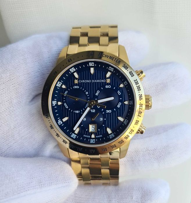 Чоловічий годинник Chrono Diamond 12100 Chronograph Limited Edition 43