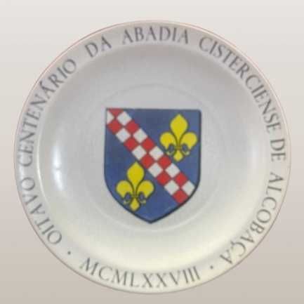 Prato comemorativo 8º centenário Abadia Cisterciense de Alcobaça, 1978