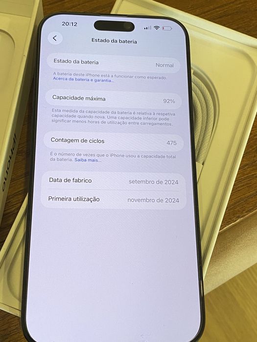 Iphone 16 Pro Max 1TB Preto como novo original com caixa