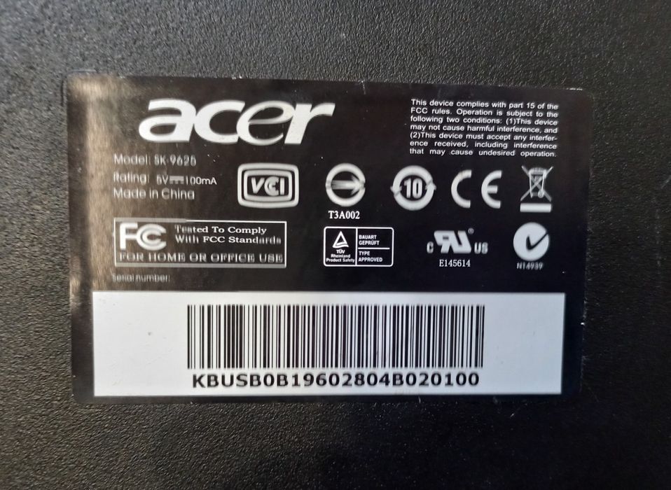 Мультімедийна клавіатура Acer