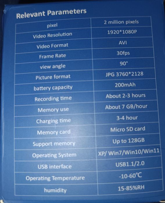 Mini máquina de fotografia/vídeo