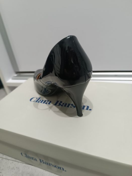 Czarne czółenka szpilki buty na obcasie Clara Barson (37/małe 38)